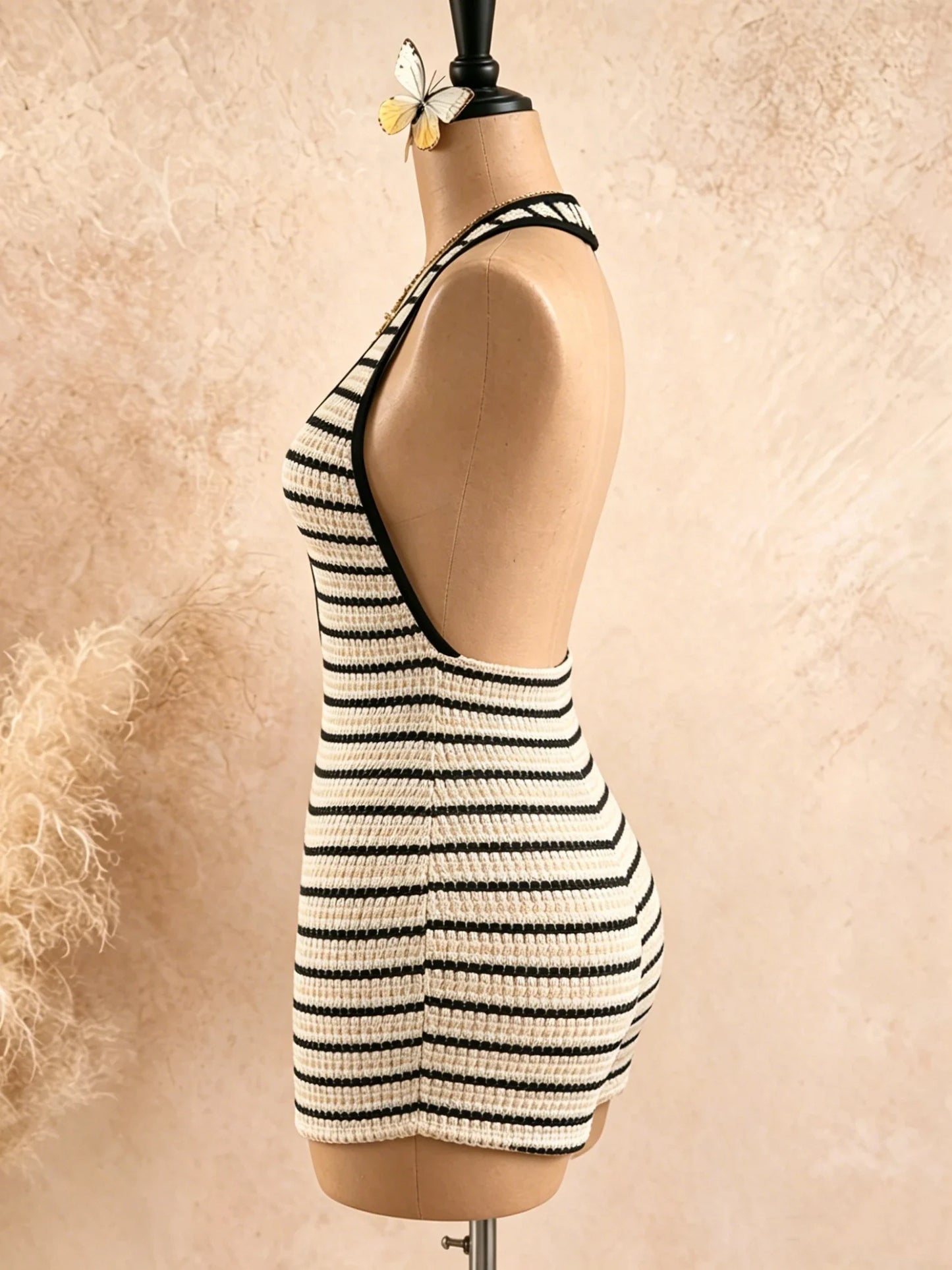 Chic Wave-Pattern Jumpsuit