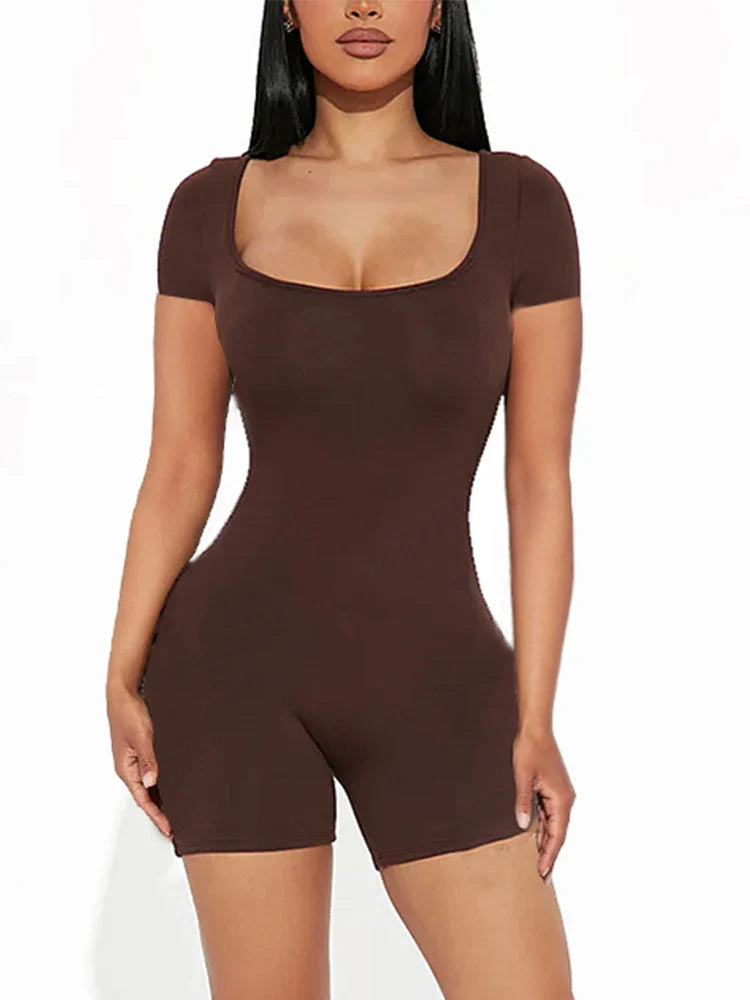 Chic Summer U-Neck Jumpsuit