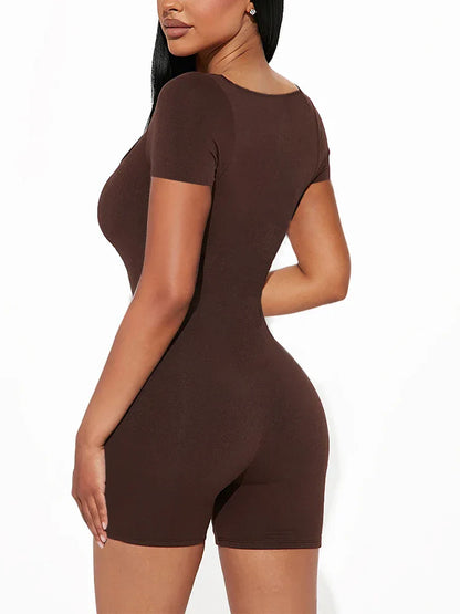 Chic Summer U-Neck Jumpsuit
