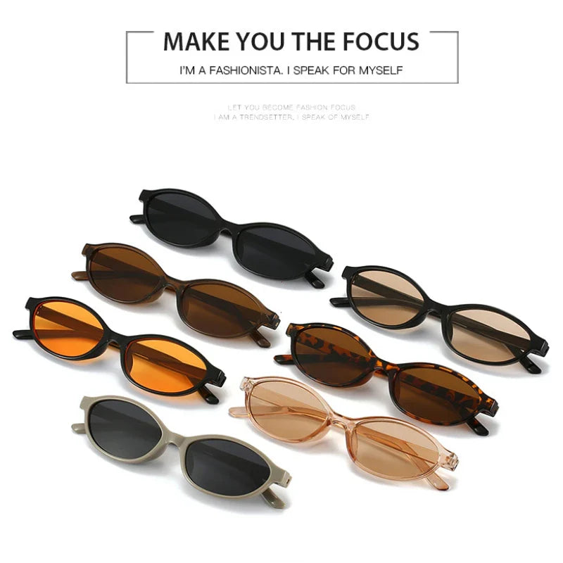 Trendy Oval Cat Eye Sunglasses