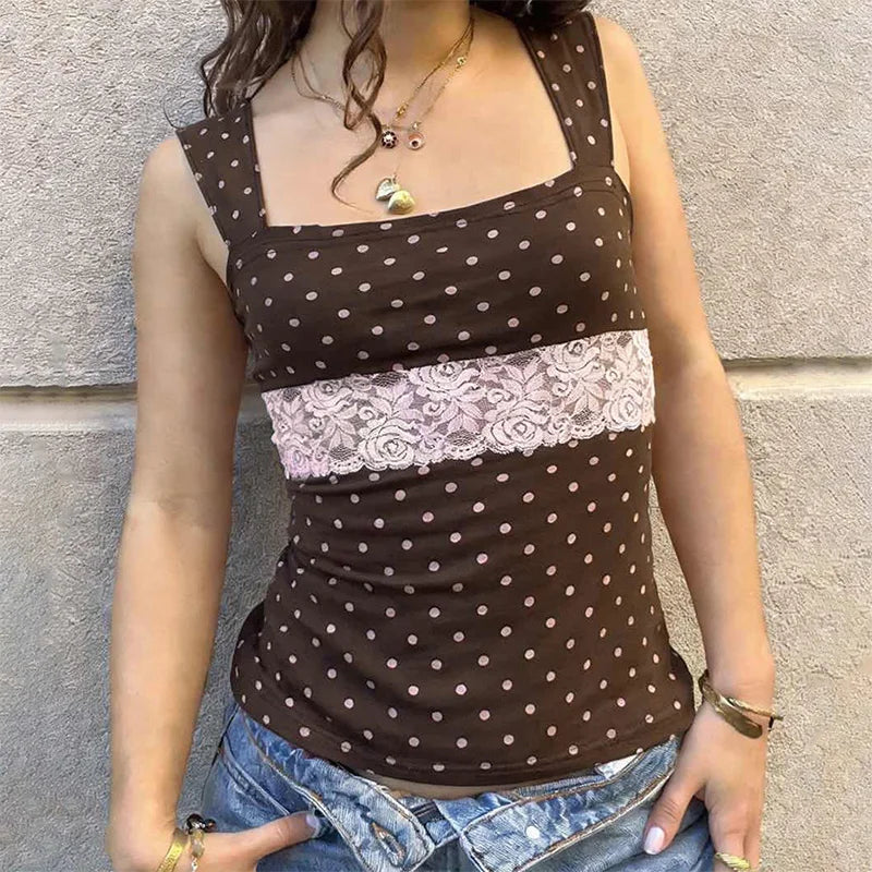 Chic Retro Polka Dot Cami