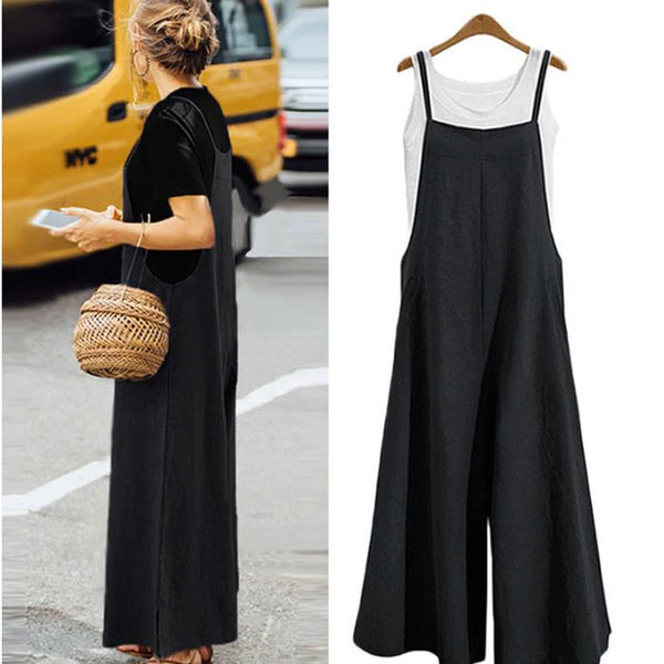 Chic Cotton-Linen Jumpsuit