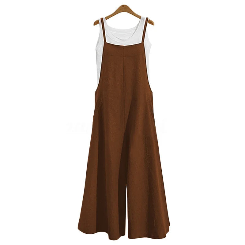Chic Cotton-Linen Jumpsuit