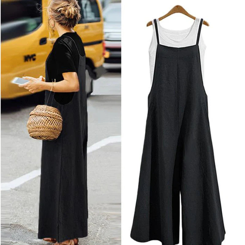 Chic Cotton-Linen Jumpsuit