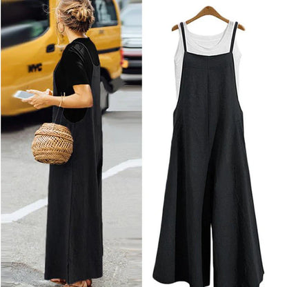 Chic Cotton-Linen Jumpsuit