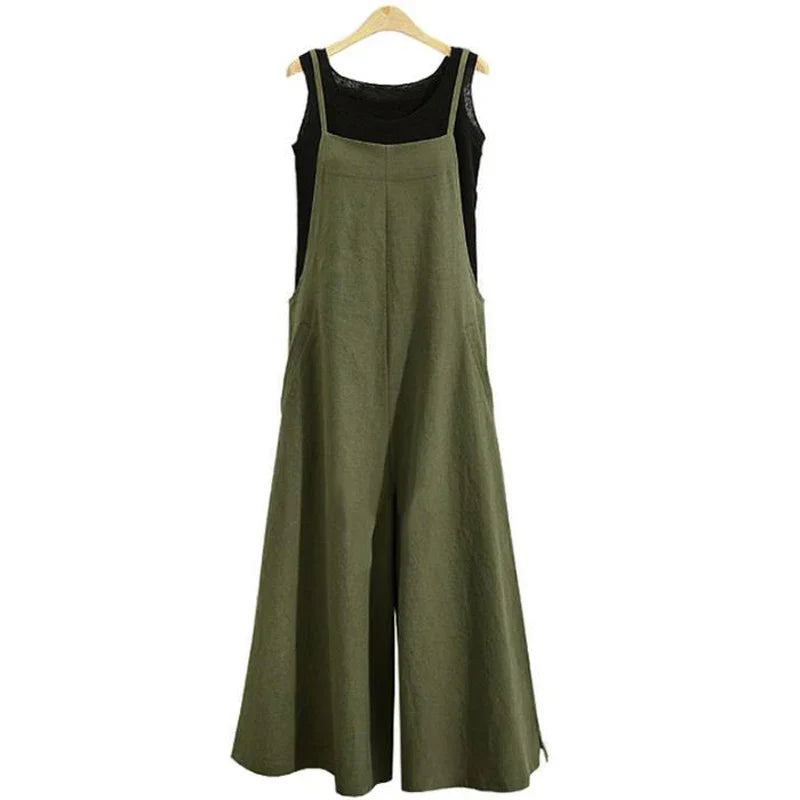 Chic Cotton-Linen Jumpsuit