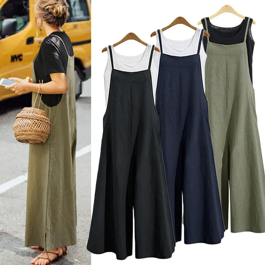 Chic Cotton-Linen Jumpsuit